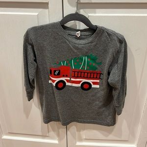 Boys/toddler fire truck Christmas shirt